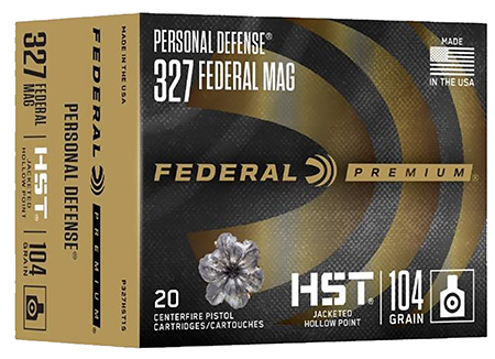 [604544684353] Federal P327HST1S Premium Personal Defense 327FederalMag 104gr Jacketed Hollow Point 20 Per Box/10 Case