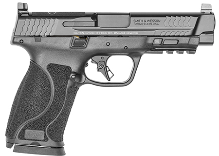 [022188885637] Smith  &  Wesson 13387 M & P M2.0  Full Size 10mm Auto 15+1 4.60" Black Armornite Stainless Steel Barrel  &  Optic Cut/Serrated Stainless Steel Slide, Matte Black Polymer Frame w/Picatinny Rail