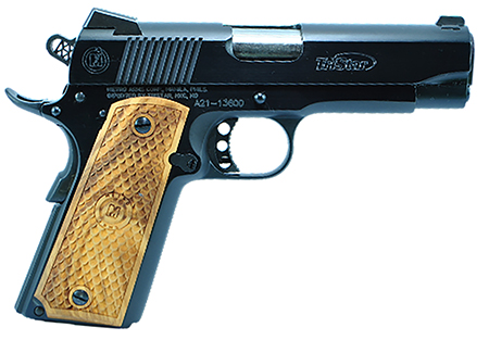 [713780856247] TriStar 85624 American Classic Commander 1911 9mm Luger 9+1 4.25" Stainless Steel Barrel, Blued Steel Serrated Slide, Blued Steel Frame w/Beavertail, Wood Grip, Right Hand