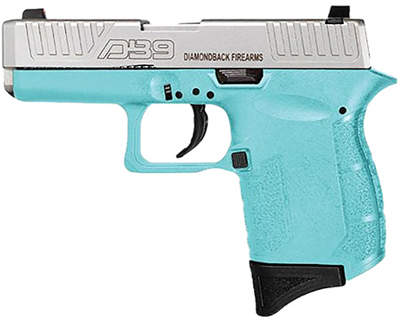 [810035752580] Diamondback DB0200P091 DB9 Gen4 Micro-Compact Frame 9mm Luger 6+1, 3.10" Stainless Steel Barrel, Nickel Boron Serrated Stainless Steel Slide, Mint Polymer Frame  &  Grip