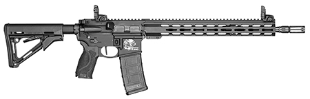[022188889307] Smith  &  Wesson 13551 M & P15T II Limited Edition Engraved 5.56x45mm NATO 16" 30+1 Matte Black Engraved Rec Raptor-LT CH Magpul CTR Stock M & P Grip with Interchangeable Palmswells Right Hand