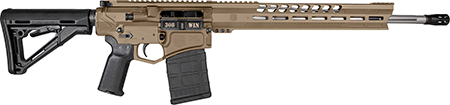 [810035754010] Diamondback DB1032C061 DB10  308 Win 18" 20+1 Flat Dark Earth Adjustable Magpul CTR Stock Black Magpul MOE K2 Grip with Black Gold Lower 15" M-Lok