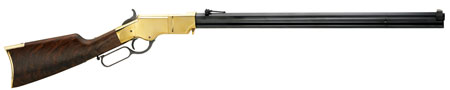 [619835110039] Henry H011C Original  Full Size 45 Colt (Long Colt) 13+1 24.50" Blued Octagon Barrel, Polished Brass Receiver, Fancy American Walnut Wood Stock, Brass Buttplate/Pad Right Hand