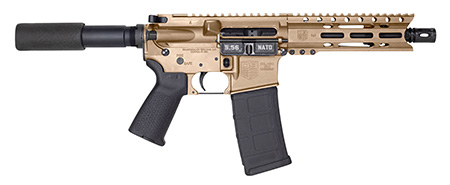 [810035754676] Diamondback DB1912K061 DB15 AR Pistol Carbine Length 5.56x45mm NATO 30+1 7" Heavy Barrel w/A2 Flash Hider, 6" M-Lok Handguard, Flat Dark Earth Buffer Tube Foam Pad Stock, Magpul MOE Grip