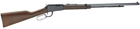 [619835011176] Henry H001TMLB Frontier  Full Size 22 WMR 12+1, 24" Blued Octagon Barrel, Grooved Black Steel Receiver, Fixed American Walnut Wood Stock