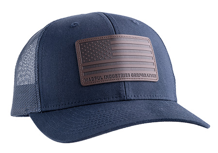 [840815132745] Magpul MAG1212-410 Standard Trucker Hat Navy Adjustable Snapback OSFA Structured Leather Patch