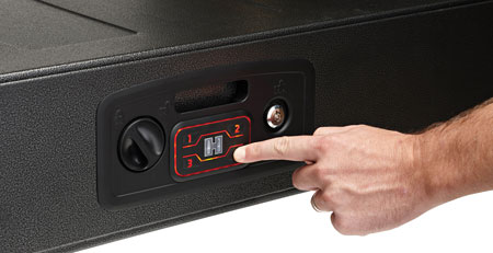 [090255981902] Hornady 98190 Rapid Safe AR Gunlocker RFID Access Code Key Entry Black Steel Holds 2 Rifles Holds 2 Long Guns 42" L x 15.25" W x 6.75" D