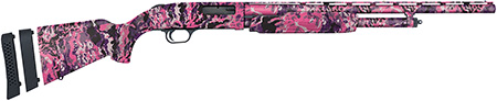 [015813541619] Mossberg 54161 500 Super Bantam Youth 20 Gauge 3" 5+1 22" Vent Rib Barrel, EZ-Reach Forend, Dual Extractors, Overall Muddy Girl Wild, Synthetic Stock w/Adjustable LOP Spacer Includes Accu-Set Chokes