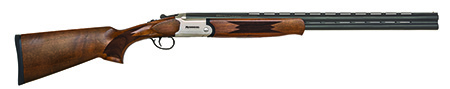 [884110754752] Mossberg 75475 Silver Reserve  Full Size 20 Gauge Break Open 3" 2rd 26" Matte Blued Over/Under Vent Rib Barrel, Satin Silver Stainless Steel Engraved Receiver, Fixed Black Walnut Stock, Right Hand