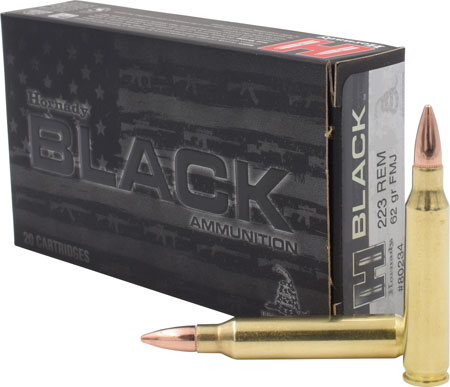 [090255802344] Hornady 80234 Black  223Rem 62gr Full Metal Jacket 20 Per Box/10 Case