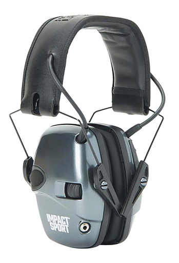 [033552025320] Howard Leight R02532 Impact Sport  22 dB Over the Head Gray/Black Youth/Adult Small