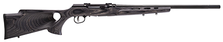[011356478009] Savage Arms 47800 A17 Sporter Semi-Auto 17 WSM Caliber with 8+1 Capacity, 22" Barrel, Satin Black Metal Finish  &  Fixed Thumbhole Gray Laminate Stock Right Hand (Full Size)