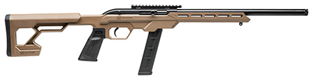 [062654451256] Savage Arms 45125 64 Precision Full Size 22 LR 20+1 16.50" Matte Black Heavy Threaded Barrel, Matte Black Picatinny Rail Carbon Steel Receiver, M-LOK Handguard, Flat Dark Earth Chassis Synthetic Stock