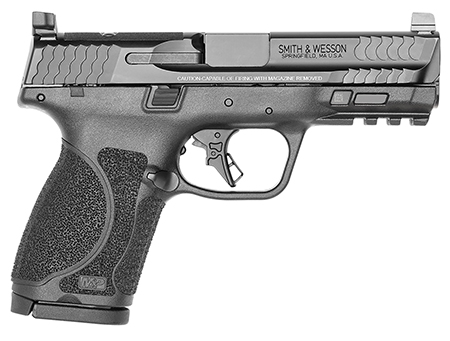 [022188889628] Smith  &  Wesson 13563 M & P M2.0  Compact 9mm Luger 15+1, 4" Black Armornite Steel Barrel  &  Optic Cut/Serrated Slide, Matte Black Polymer Frame w/Picatinny Rail