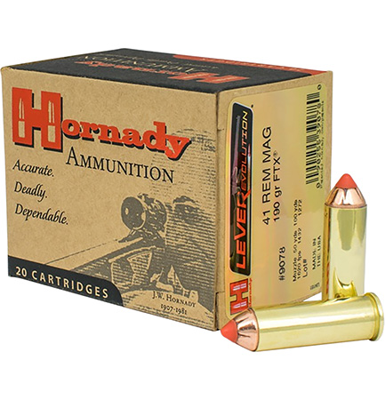 [090255390780] Hornady 9078 LEVERevolution  41RemMag 190gr Hornady Flex Tip eXpanding 20 Per Box/10 Case