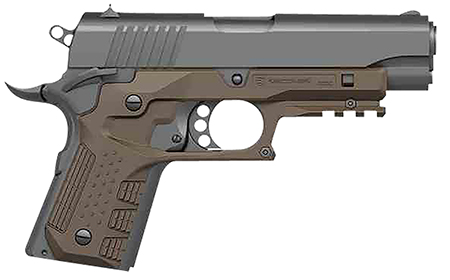 [7290018561706] Recover Tactical CC3C02 Grip  &  Rail System  Tan Polymer Picatinny for Compact 1911