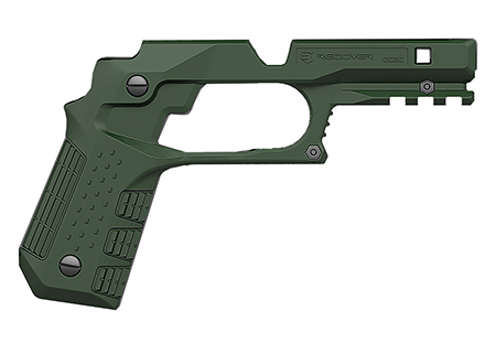 [7290018561713] Recover Tactical CC3C-03 Grip  &  Rail System  Green Polymer Picatinny for Compact 1911