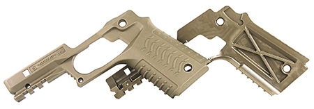 [729001655207] Recover Tactical CC3H-02 Grip  &  Rail System  Tan Polymer Picatinny for Standard Frame 1911