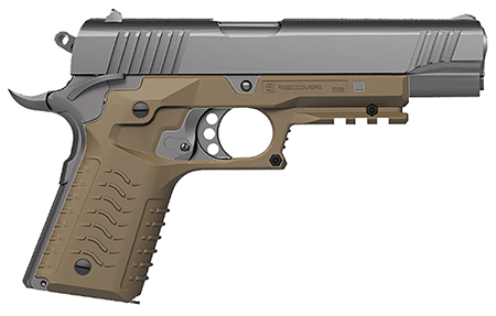 [729001655207] Recover Tactical CC3H-02 Grip  &  Rail System  Tan Polymer Picatinny for Standard Frame 1911