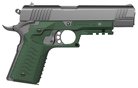 [7290016552089] Recover Tactical CC3H-03 Grip  &  Rail System  OD Green Polymer Picatinny for Standard Frame 1911