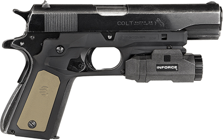 [7290016552843] Recover Tactical CC3P0102 Frame Grip  Black Polymer Frame with Interchangeable Black  &  Tan Panels for Standard Frame 1911