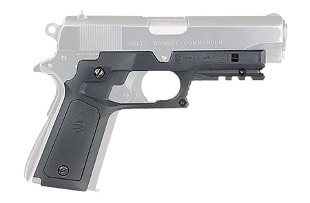 [7290018561843] Recover Tactical CC3P0504 Frame Grip  Gray Polymer Frame with Interchangeable Light  &  Dark Gray Panels for Standard Frame 1911