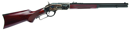 [844234100507] Cimarron CA206 1873 Short Deluxe Full Size 44 Special 10+1, 20" Blued Octagon Steel Barrel, Color Case Hardened Steel Receiver, Walnut Fixed Pistol Grip Stock, Right Hand