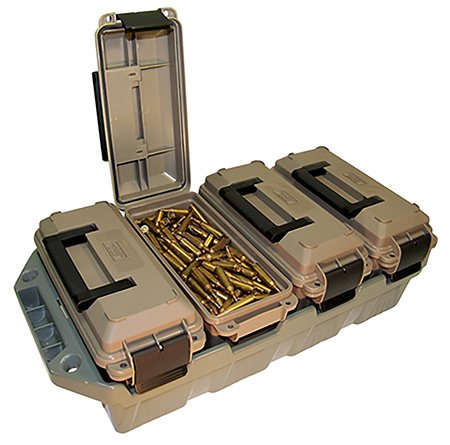 [026057362625] MTM Case-Gard AC4C 4-Can Ammo Crate  30Cal Dark Earth/Army Green Polypropylene