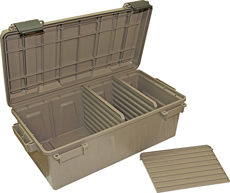 [026057363721] MTM Case-Gard ACDC30 Ammo Crate Divided Utility Box Beige Polypropylene 21" x 11.2" x 7.5" 75 lbs