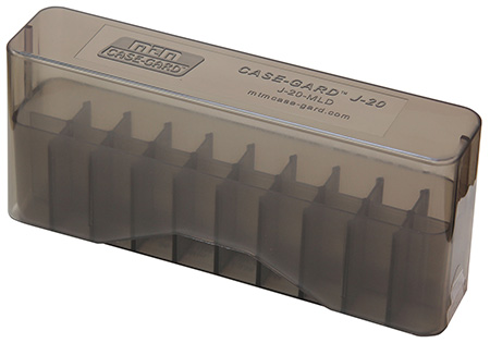 [026057234410] MTM Case-Gard J20MLD41 Slip-Top Ammo Box  30-30 Win/45-70 Gov Clear Smoke Polypropylene 20rd