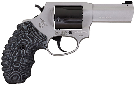 [725327935063] Taurus 260535NSVZ Defender 605  SA/DA 357 Mag/38 Special +P 5rd 3" Matte Stainless Steel Barrel, Matte Black Cylinder, Matte Finish Stainless Steel Frame, Black/Gray VZ Grip, Night Front Sight