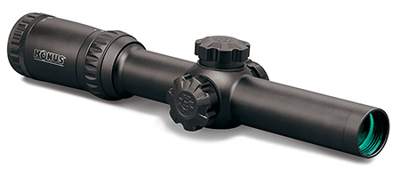[698156071847] Konus 7184 KonusPro M-30 Matte Black 1-4x 24mm 30mm Tube Illuminated Dual Blue/Red Circle Dot Reticle