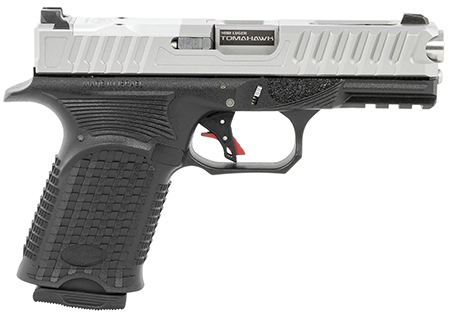 [860006425647] Bul Armory AXECTOMASLV9US Axe Tomahawk C 9mm Luger 15+1 4.02" Fluted Barrel, Polymer Frame w/Picatinny Acc. Rail, Optic Cut Stainless Steel Slide