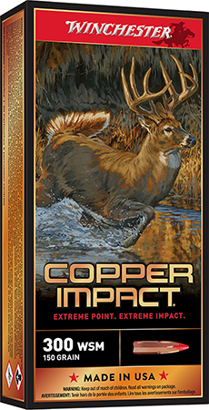 [020892227910] Winchester Ammo X300SCLF Copper Impact  300WSM 150gr Copper Extreme Point Lead Free 20 Per Box/10 Case
