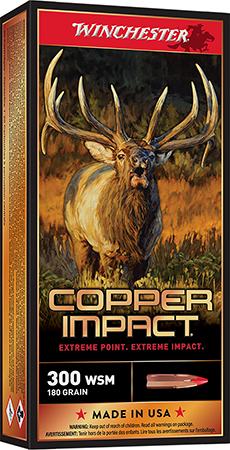 [020892231351] Winchester Ammo X300SCLF2 Copper Impact  300WSM 180gr Copper Extreme Point Lead Free 20 Per Box/10 Case