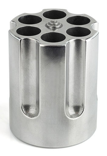[810112981599] Caliber Gourmet CBG1007 Caliber Gourmet Cylinder Pen Holder Silver Aluminum 3.25" x 2.75" Pistol Cylinder