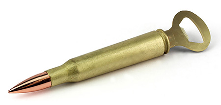 [024718512143] Caliber Gourmet CBG1016 Bottle Opener  Brass/Copper 50 Caliber Shell 50 Caliber Bullet