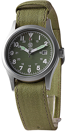 [024718146133] S&W SWW1464OD Smith  &  Wesson Military Watch Olive Drab Green