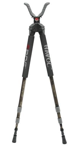 [661120418375] Bog-Pod 1100484 Havoc  Bipod, Veil Alpine Green Finished Aluminum with Foam Grip, Rubber Feet, 360 Degree Pan, Quick-Change System  &  21-50" Vertical Adjustment
