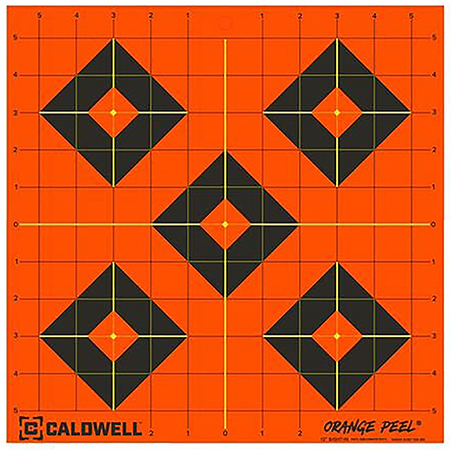 [661120652007] Caldwell 1166105 Orange Peel  Self-Adhesive Paper Black/Orange 12" Diamond 25 Pack
