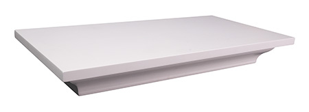 [661120080541] Lockdown 1117247 In-Plain-Sight Shelf White Wood Holds 2 Handguns