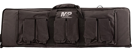 [661120000242] M & P Accessories 110025 Pro Tac Gun Case 42" Black Nylon w/ Full Length External Pocket  &  6 Magazine Pouches