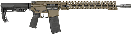 [847313017529] Patriot Ordnance Factory 01752 Minuteman Direct Impingement 5.56x45mm NATO 16.50" 30+1 Patriot Brown Rec/14.5" M-Lok Handguard Black Nitride Barrel Black Polymer Grip 6 Position MFT Stock