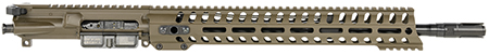 [847313018151] Patriot Ordnance Factory  Minuteman Complete Upper 5.56x45mm NATO 16.50" Black Nitride Barrel Aluminum Patriot Brown Receiver 14.50" M-LOK Handguard Lo Pro DI Gas Block (Mid Length)