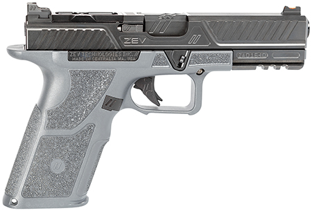 [811338036940] ZEV OZ9STDCOMG OZ9 Combat 9mm Luger 4.49" 17+1 (2) Combat Gray Frame Black Steel Slide with Optics Cut Aggressive Textured Combat Gray Polymer Grips