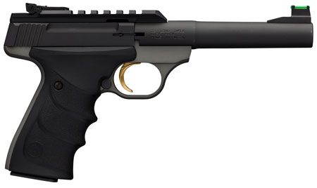 [023614444008] Browning 051530490 Buck Mark Plus Practical 22 LR 10+1 5.50" Tapered Bull Barrel, Matte Black Optic Ready/Serrated Steel Slide, Matte Gray Aluminum Frame, Black Ultragrip RX Grips