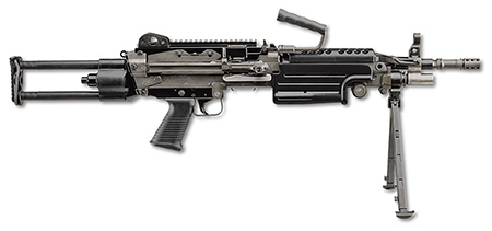 [845737015084] FN 46100171 M249S Para 5.56x45mm NATO  16.10" Barrel 30+1 Mag Or 200rd Belt Capacity, Black  Rotating  &  Telescoping Stock, Hydraulic Recoil Buffer, Non-Slip Buttplate, Optics Ready