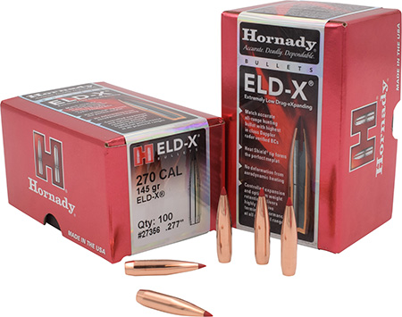 [090255273564] Hornady 27356 ELD-X  270 Cal .277 145 gr Extremely Low Drag eXpanding 100 Per Box/ 15 Case