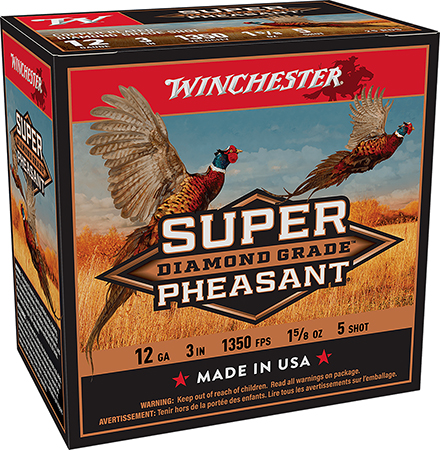 [020892027145] Winchester Ammo SPDG1235 Super Pheasant Diamond Grade 12Gauge 3" 1 5/8oz 5Shot 25 Per Box/10 Case