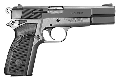 [741566905377] EAA GIRSAN 390455 MC P35  9mm Luger 15+1, 4.87" Black Steel Barrel, Black Serrated Steel Slide, Matte Stainless Steel Frame, Black Checkered Polymer Grip, Ambidextrous